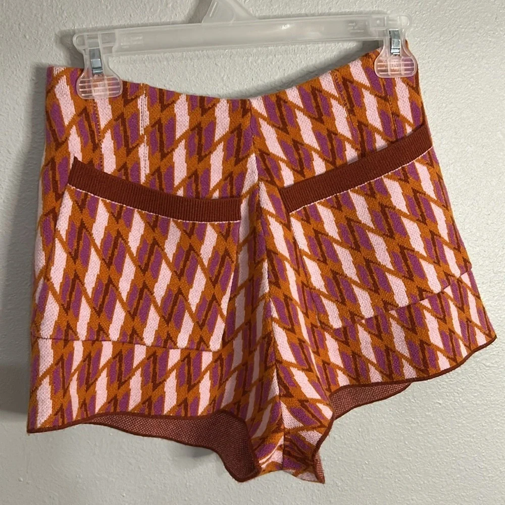 FREE PEOPLE swit micro shorts stretchy retro 70s Large high waisted - Picture 3 of 8